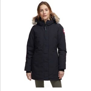 Canada Goose Victoria Fur-Hood Parka Jacket-Navy